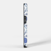 Jacobean Floral Big Pattern Blues op wit iPhone Hoesje (Rechterkant)