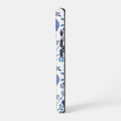 Jacobean Floral Big Pattern Blues op wit iPhone Hoesje (Linkerkant)