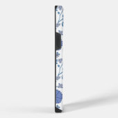 Jacobean Floral Big Pattern Blues op wit iPhone Hoesje (Rechterkant)