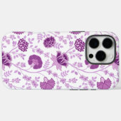 Jacobean Floral Big Pattern Pinks op wit Case-Mate iPhone Case (Achterkant (horizontaal))