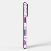 Jacobean Floral Big Pattern Pinks op wit Case-Mate iPhone Case (Achterkant / Rechts)