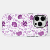 Jacobean Floral Big Pattern Pinks op wit Case-Mate iPhone Case (Achterkant (horizontaal))