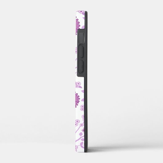 Jacobean Floral Big Pattern Pinks op wit Case-Mate iPhone Case (Achterkant / Links)