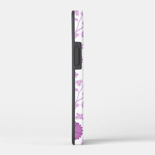 Jacobean Floral Big Pattern Pinks op wit Case-Mate iPhone Case (Achterkant / Rechts)