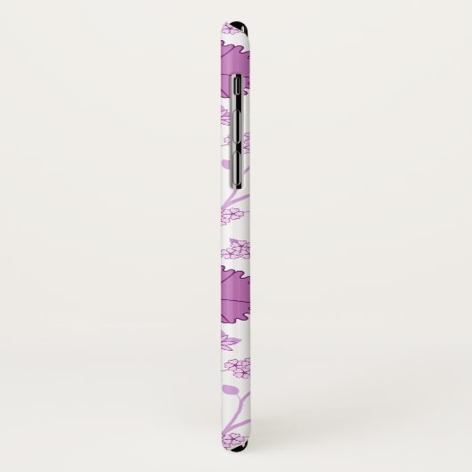 Jacobean Floral Big Pattern Pinks op wit Case-Mate iPhone Case (Achterkant/links)