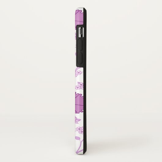Jacobean Floral Big Pattern Pinks op wit Case-Mate iPhone Case (Achterkant/links)