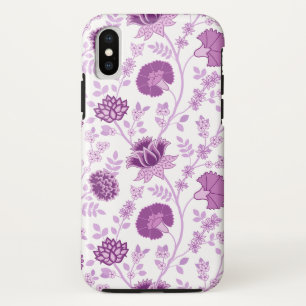 Jacobean Floral Big Pattern Pinks op wit Case-Mate iPhone Case