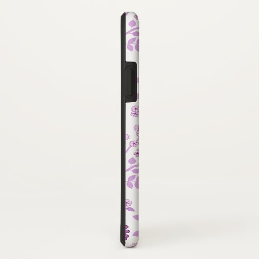 Jacobean Floral Big Pattern Pinks op wit Case-Mate iPhone Case (Achterkant / rechts)