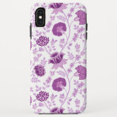 Jacobean Floral Big Pattern Pinks op wit Case-Mate iPhone Case (Achterkant)