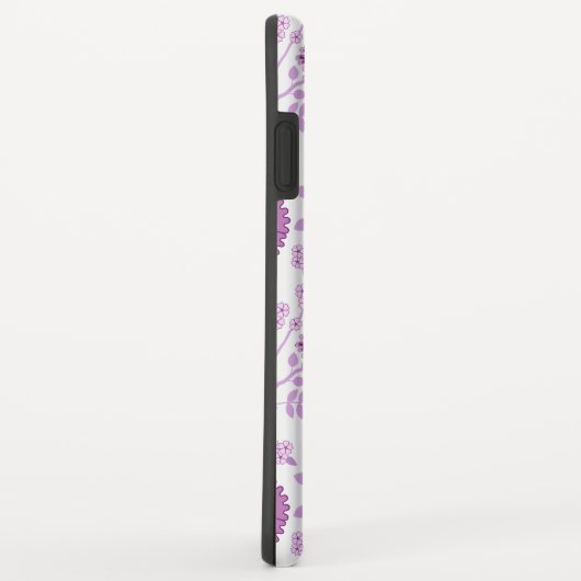 Jacobean Floral Big Pattern Pinks op wit Case-Mate iPhone Case (Achterkant/rechts)