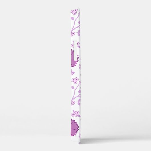 Jacobean Floral Big Pattern Pinks op wit Case-Mate iPhone Case (Achterkant / Rechts)