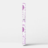 Jacobean Floral Big Pattern Pinks op wit Case-Mate iPhone Case (Achterkant / Links)