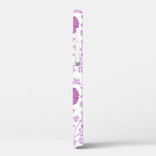 Jacobean Floral Big Pattern Pinks op wit Case-Mate iPhone Case (Achterkant / Links)