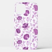 Jacobean Floral Big Pattern Pinks op wit Case-Mate iPhone Case (Achterkant)