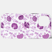 Jacobean Floral Big Pattern Pinks op wit Case-Mate iPhone Case (Achterkant (horizontaal))