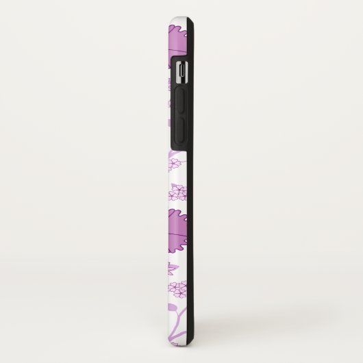 Jacobean Floral Big Pattern Pinks op wit Case-Mate iPhone Case (Achterkant/links)
