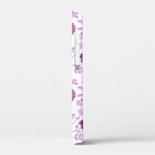 Jacobean Floral Big Pattern Pinks op wit Case-Mate iPhone Case (Achterkant / Links)