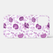 Jacobean Floral Big Pattern Pinks op wit Case-Mate iPhone Case (Achterkant (horizontaal))