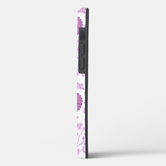 Jacobean Floral Big Pattern Pinks op wit Case-Mate iPhone Case (Achterkant / Links)