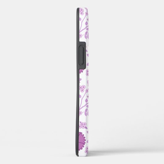 Jacobean Floral Big Pattern Pinks op wit Case-Mate iPhone Case (Achterkant / Rechts)