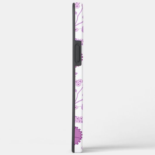 Jacobean Floral Big Pattern Pinks op wit Case-Mate iPhone Case (Achterkant / Rechts)