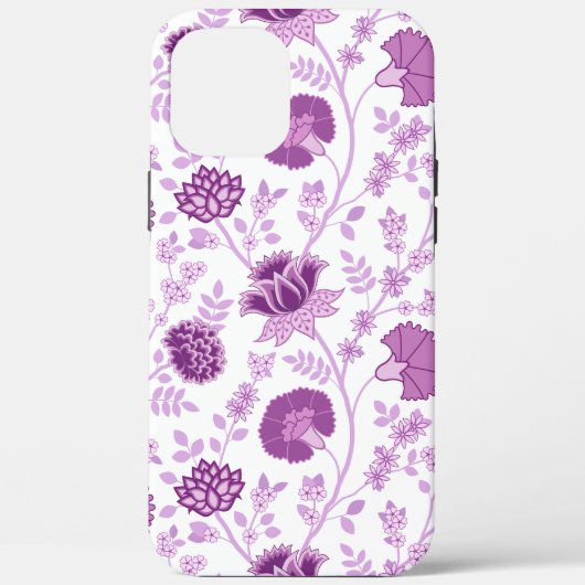 Jacobean Floral Big Pattern Pinks op wit Case-Mate iPhone Case (Achterkant)
