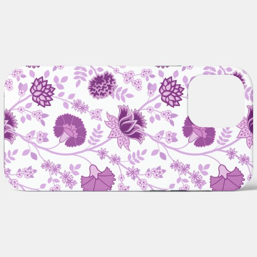 Jacobean Floral Big Pattern Pinks op wit Case-Mate iPhone Case (Achterkant (horizontaal))