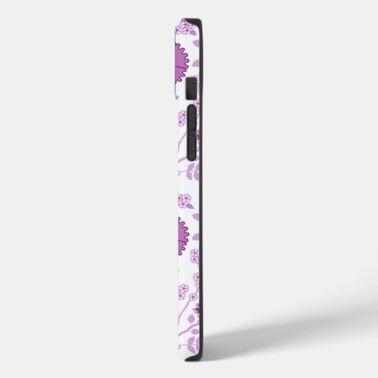 Jacobean Floral Big Pattern Pinks op wit Case-Mate iPhone Case (Achterkant / Links)