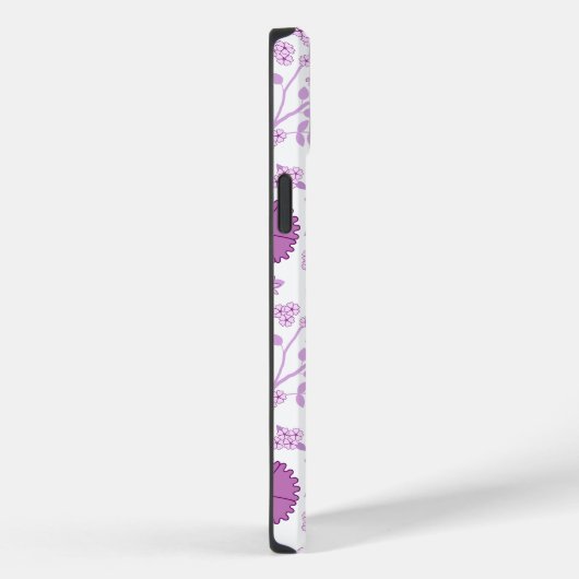 Jacobean Floral Big Pattern Pinks op wit Case-Mate iPhone Case (Achterkant / Rechts)