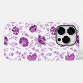 Jacobean Floral Big Pattern Pinks op wit Case-Mate iPhone Case (Achterkant (horizontaal))