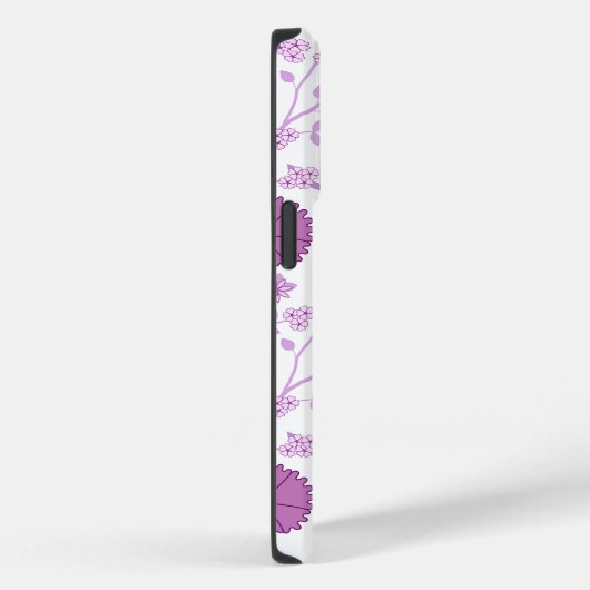 Jacobean Floral Big Pattern Pinks op wit Case-Mate iPhone Case (Achterkant / Rechts)