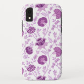 Jacobean Floral Big Pattern Pinks op wit Case-Mate iPhone Case (Achterkant)