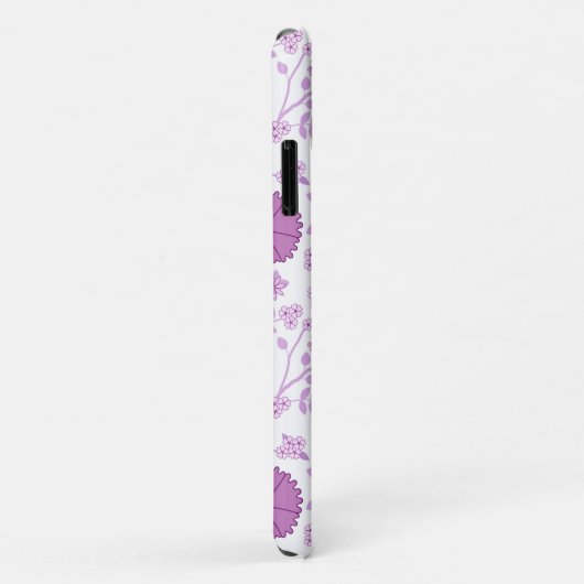 Jacobean Floral Big Pattern Pinks op wit Case-Mate iPhone Case (Achterkant/rechts)