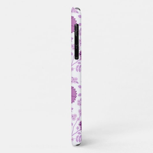Jacobean Floral Big Pattern Pinks op wit Case-Mate iPhone Case (Achterkant/links)