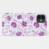 Jacobean Floral Big Pattern Pinks op wit Case-Mate iPhone Case (Achterkant (horizontaal))