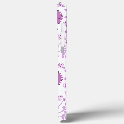 Jacobean Floral Big Pattern Pinks op wit Case-Mate iPhone Case (Achterkant / Links)