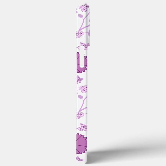 Jacobean Floral Big Pattern Pinks op wit Case-Mate iPhone Case (Achterkant / Rechts)
