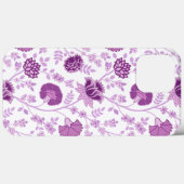 Jacobean Floral Big Pattern Pinks op wit Case-Mate iPhone Case (Achterkant (horizontaal))