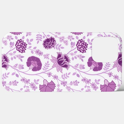 Jacobean Floral Big Pattern Pinks op wit Case-Mate iPhone Case (Achterkant (horizontaal))