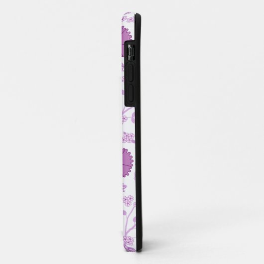 Jacobean Floral Big Pattern Pinks op wit Case-Mate iPhone Case (Achterkant/links)