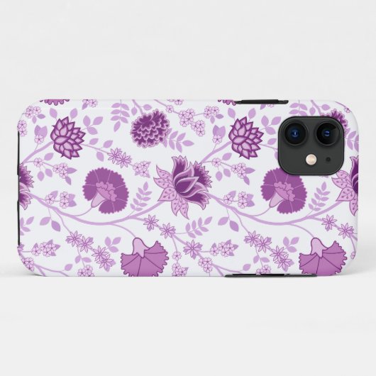 Jacobean Floral Big Pattern Pinks op wit Case-Mate iPhone Case (Achterkant (horizontaal))