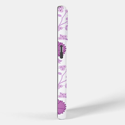 Jacobean Floral Big Pattern Pinks op wit Case-Mate iPhone Case (Achterkant / Rechts)