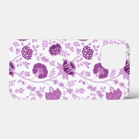 Jacobean Floral Big Pattern Pinks op wit Case-Mate iPhone Case (Achterkant (horizontaal))