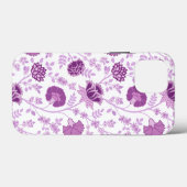 Jacobean Floral Big Pattern Pinks op wit Case-Mate iPhone Case (Achterkant (horizontaal))