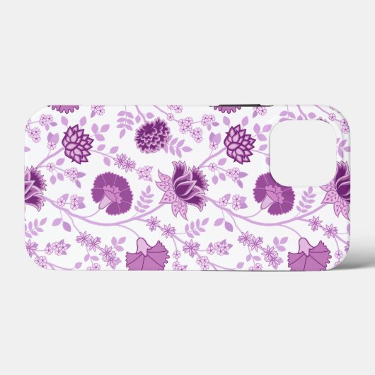 Jacobean Floral Big Pattern Pinks op wit Case-Mate iPhone Case (Achterkant (horizontaal))