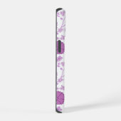 Jacobean Floral Big Pattern Pinks op wit iPhone 15 Case (Rechterkant)