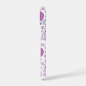 Jacobean Floral Big Pattern Pinks op wit iPhone 15 Case (Linkerkant)