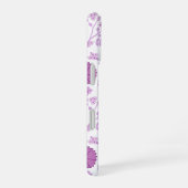 Jacobean Floral Big Pattern Pinks op wit iPhone 16 Hoesje (Rechterkant)