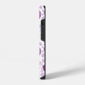 Jacobean Floral Big Pattern Pinks op wit iPhone Hoesje (Linkerkant)