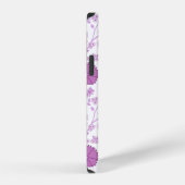 Jacobean Floral Big Pattern Pinks op wit iPhone Hoesje (Rechterkant)